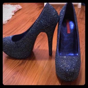 Royal Rhinestone heels